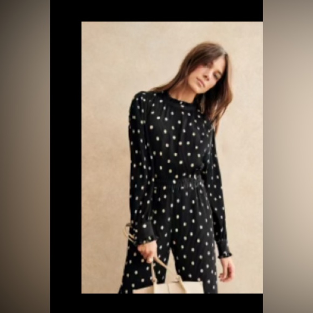 NWOT Sézane Rosalinda Blouse Polka Dots - Size 2 - Picture 1 of 1